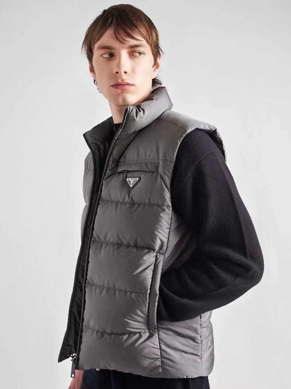 Prada Re-Nylon Puffer Down Vest Medium